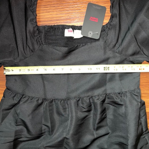 NWT Levi’s Women's Dolci Tiered Puff-Sleeve Babydoll Dress - Picture 4 of 11